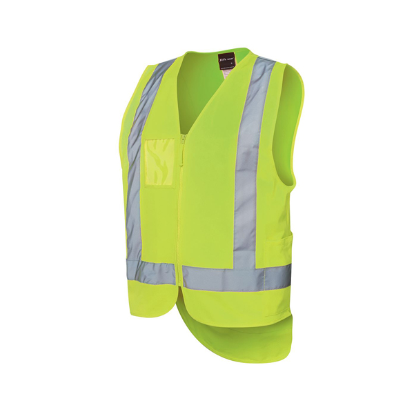 Hi Vis Zip Drop Tail H Pattern (D+N) Vest