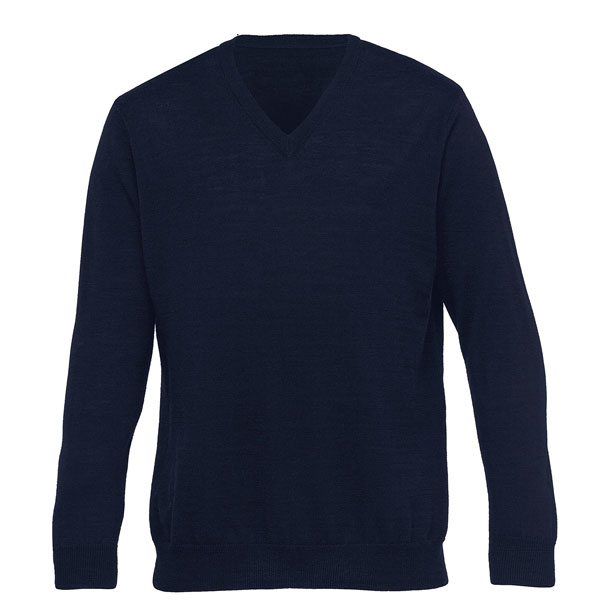 Merino Detailed Vee Pullover Mens