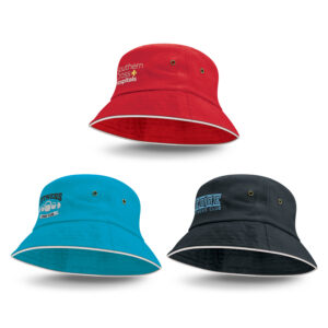 Bondi Bucket Hat - White Sandwich Trim - Sale